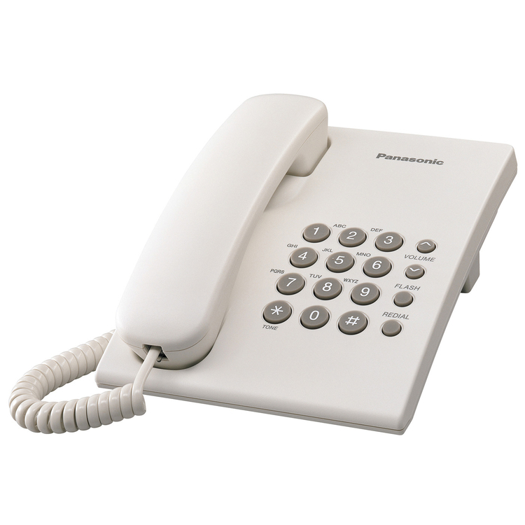 Teléfono Alambrico PANASONIC TS500 Blanco