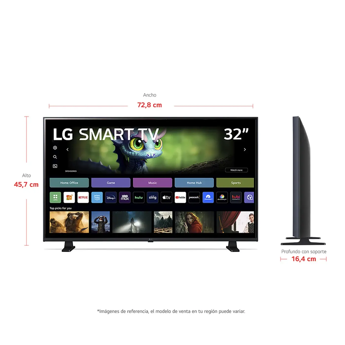TV LG 32" Pulgadas 80 Cm 32LR650BPSA HD LED Smart TV