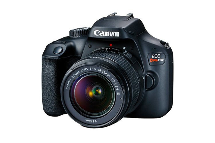 Cámara Fotográfica Profesional CANON EOS T100 EF-S 18-55 III Kit Negro