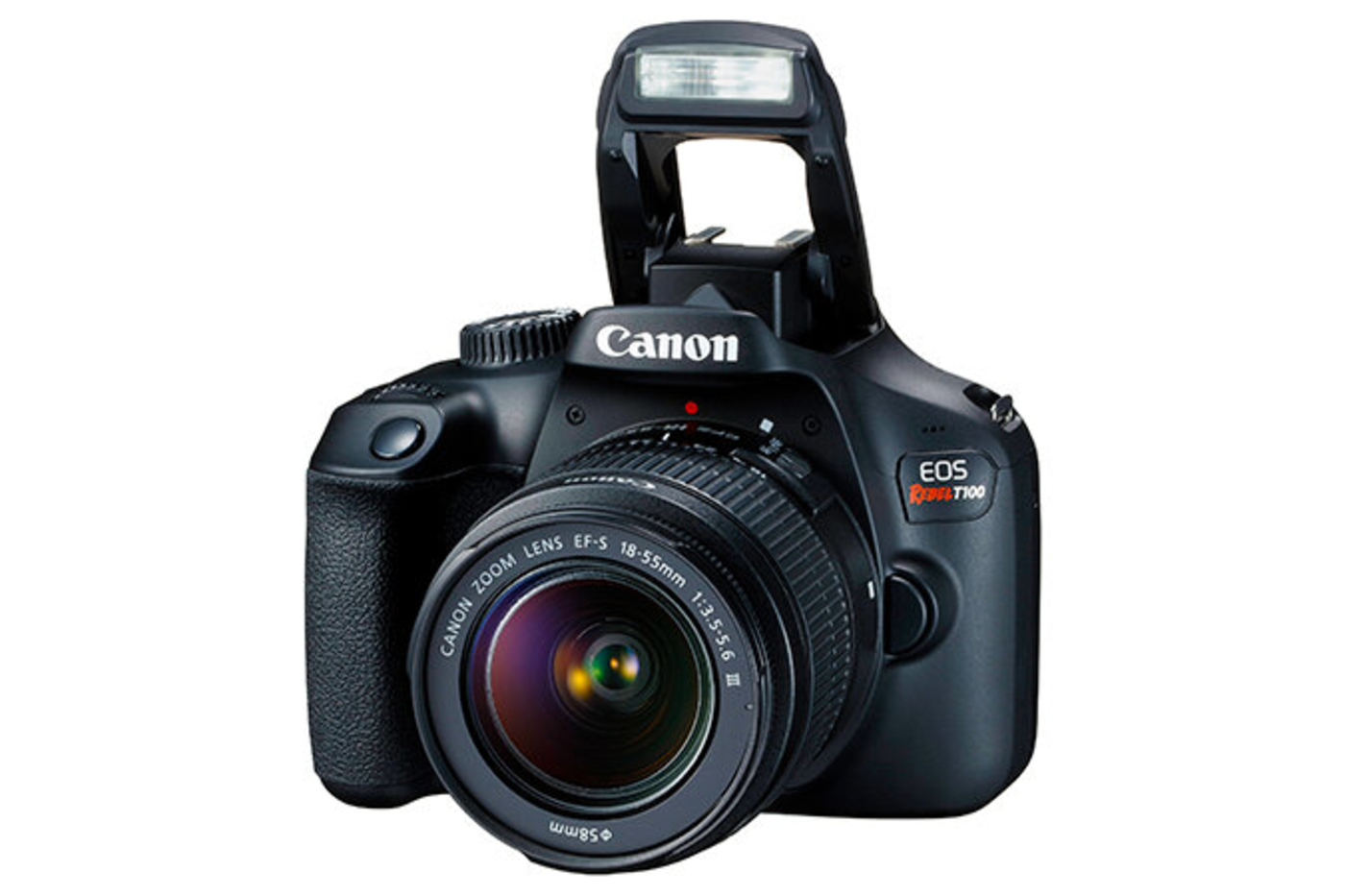 Cámara Fotográfica Profesional CANON EOS T100 EF-S 18-55 III Kit Negro