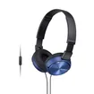 Audífonos de Diadema SONY Alámbricos Over Ear Manos Libres MDR-ZX310 Azul - 