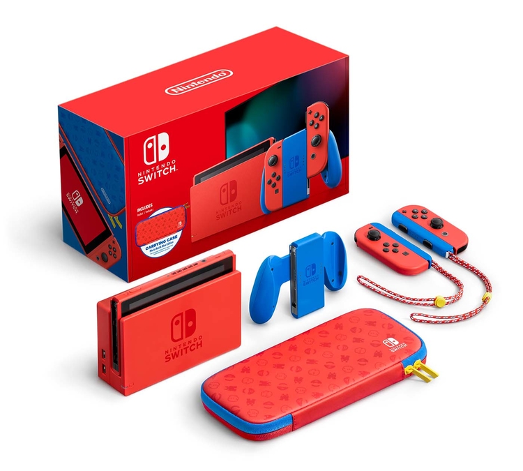 Consola NINTENDO SWITCH 1.1 Edicion Especial Mario Red/Blue
