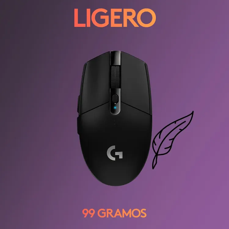 Mouse LOGITECH G Inalámbrico Óptico Gaming G305 Negro