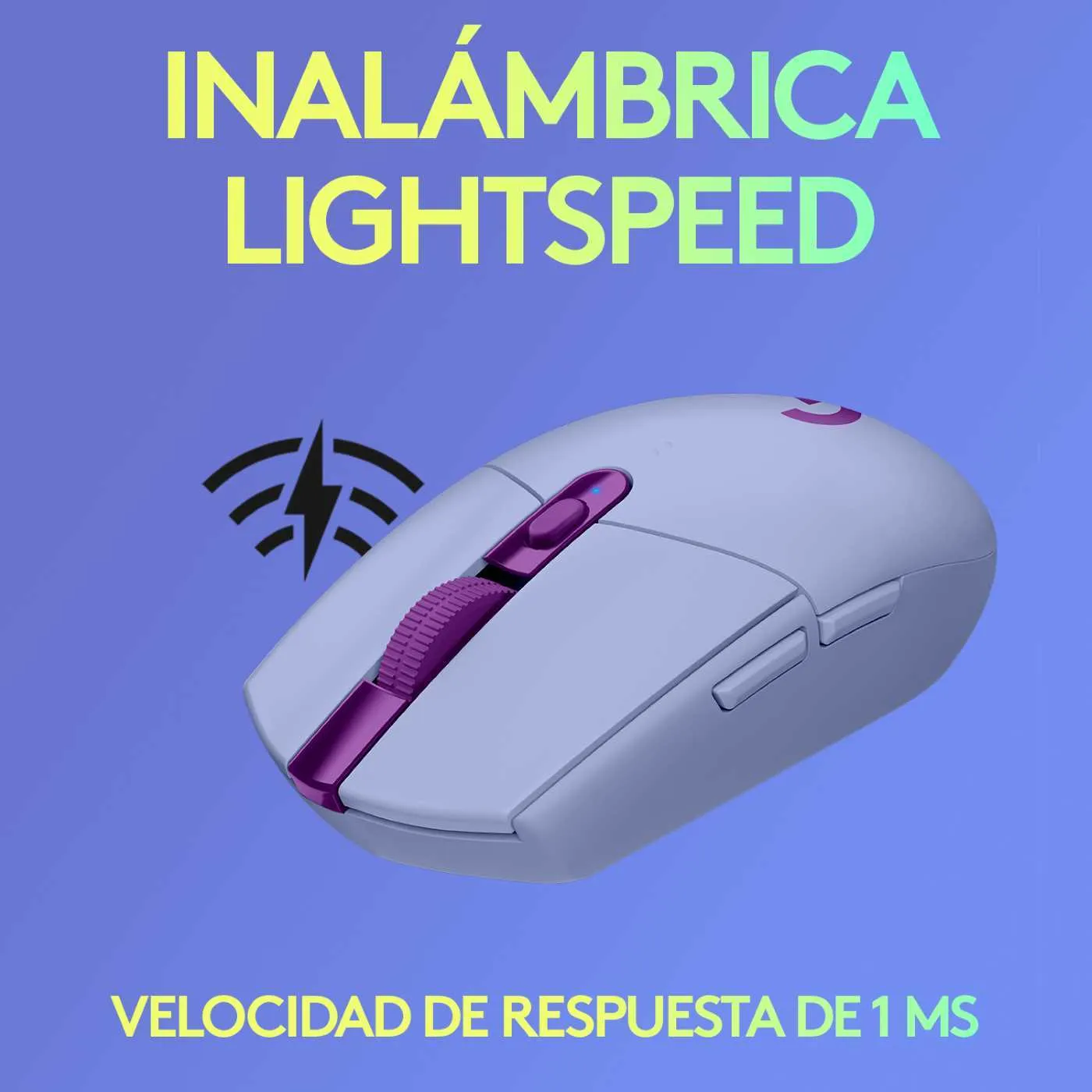 Mouse LOGITECH G Inalámbrico Gaming G305 Lila