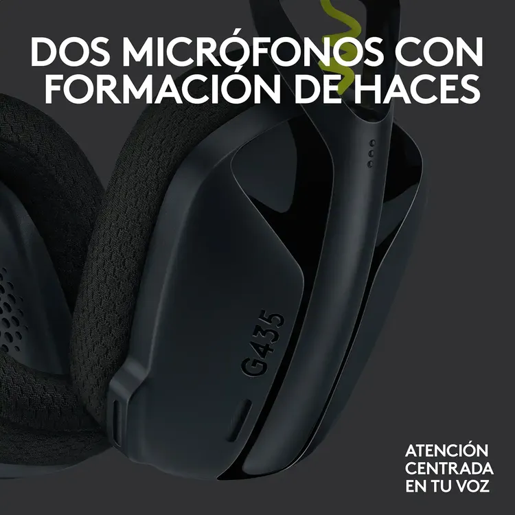 Audífonos de Diadema LOGITECH G Inalámbrica Gaming Negro para PC, Mac, PS4|PS5 y Celulares G435