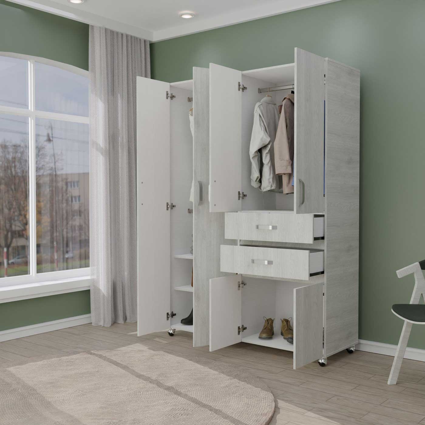 Armario Clóset MADERKIT Nova 140 cm Ceniza Armario Clóset MADERKIT Nova 140 cm Ceniza