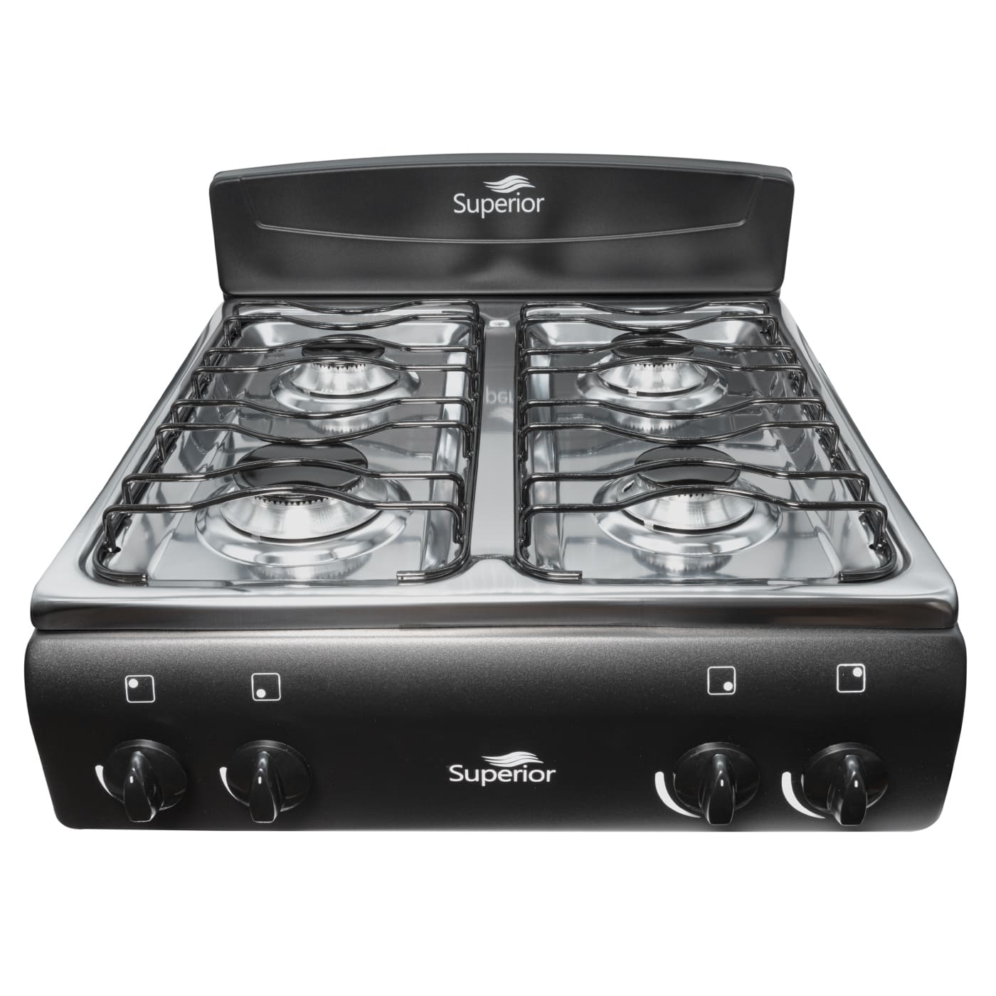 Estufa de Mesa SUPERIOR 4 Puestos Gas Natural 7053 Negro Estufa de Mesa SUPERIOR 4 Puestos Gas Natural 7053 Negro