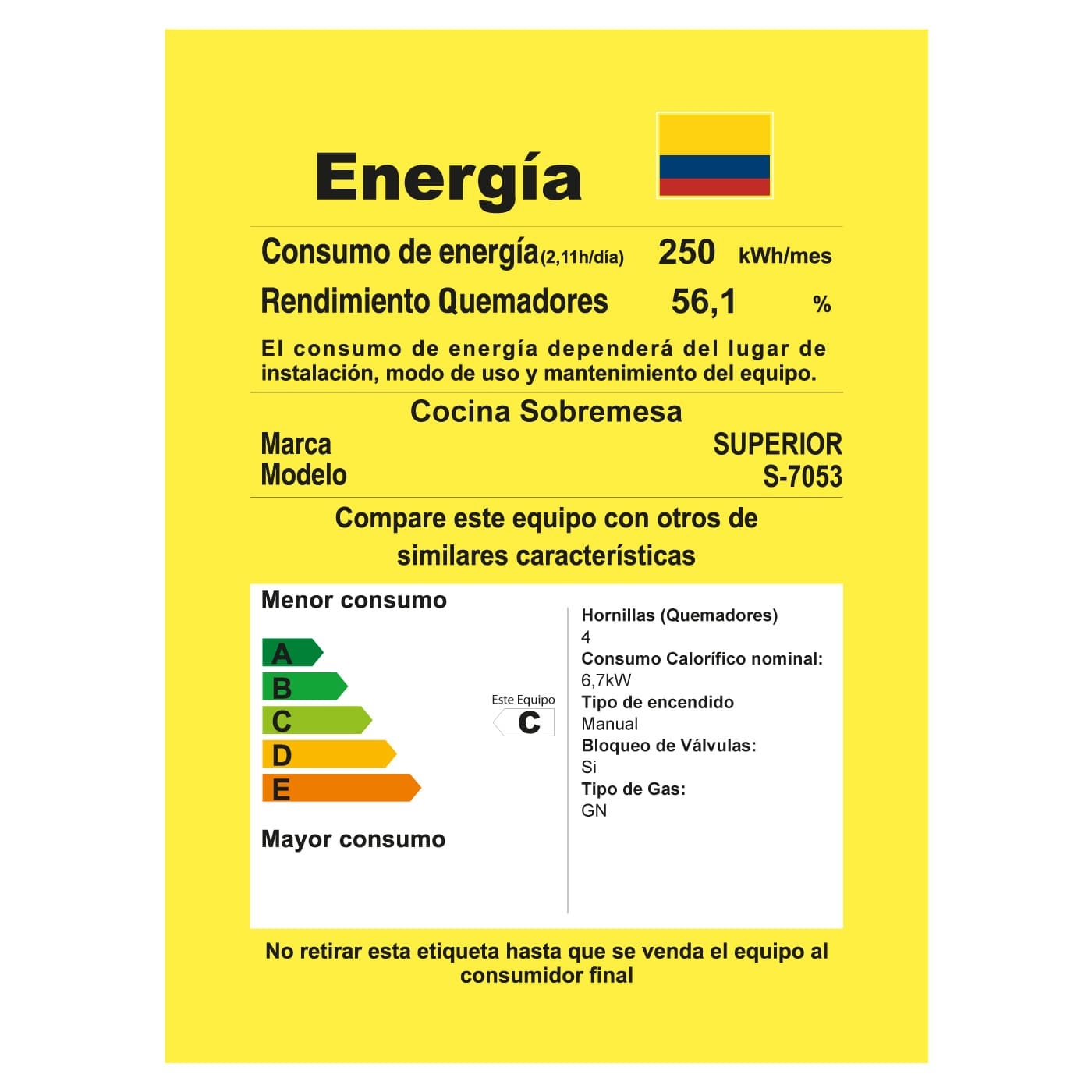 Estufa de Mesa SUPERIOR 4 Puestos Gas Natural 7053 Gris Estufa de Mesa SUPERIOR 4 Puestos Gas Natural 7053 Gris