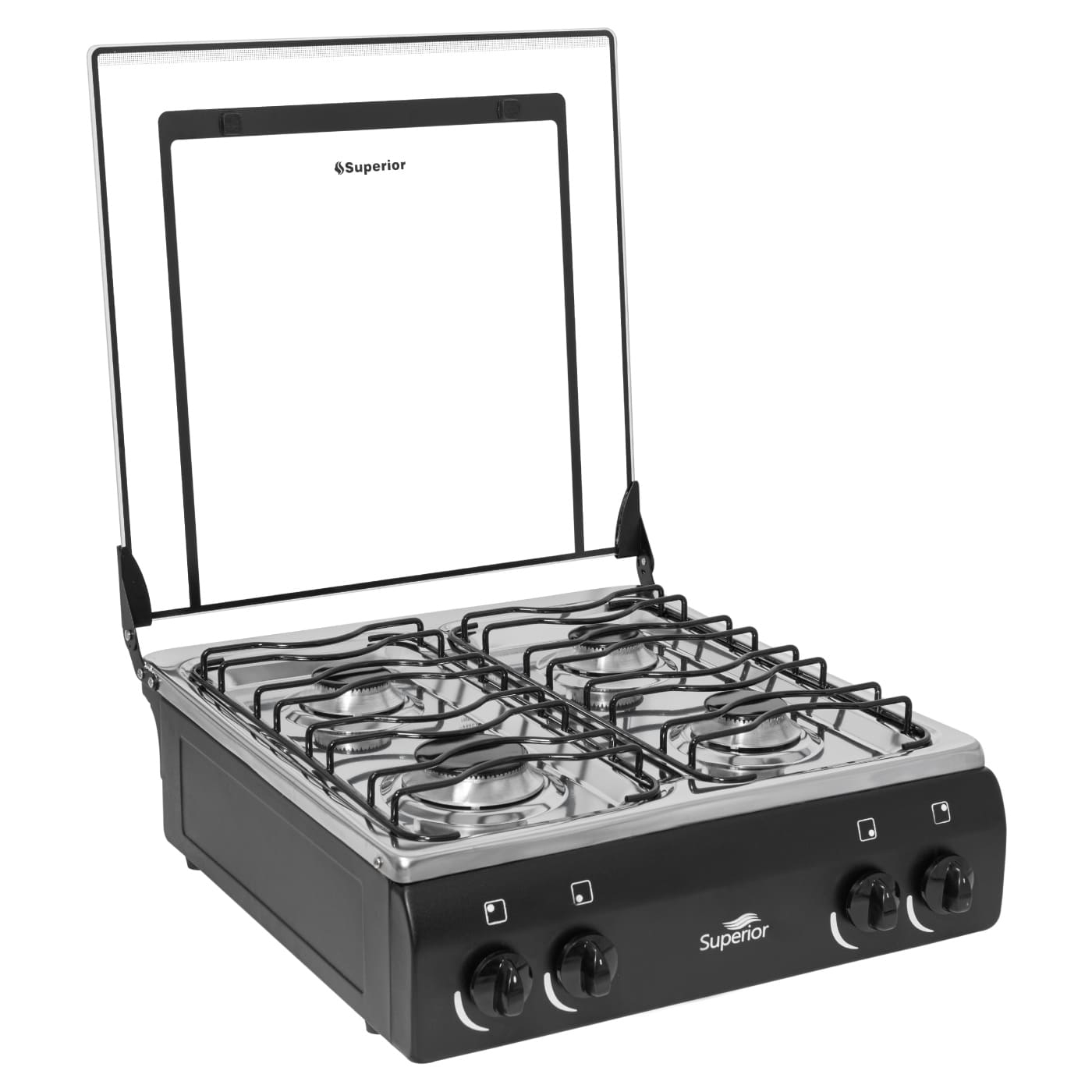 Estufa de Mesa SUPERIOR 4 Puestos Gas Natural 7054 Negro Estufa de Mesa SUPERIOR 4 Puestos Gas Natural 7054 Negro