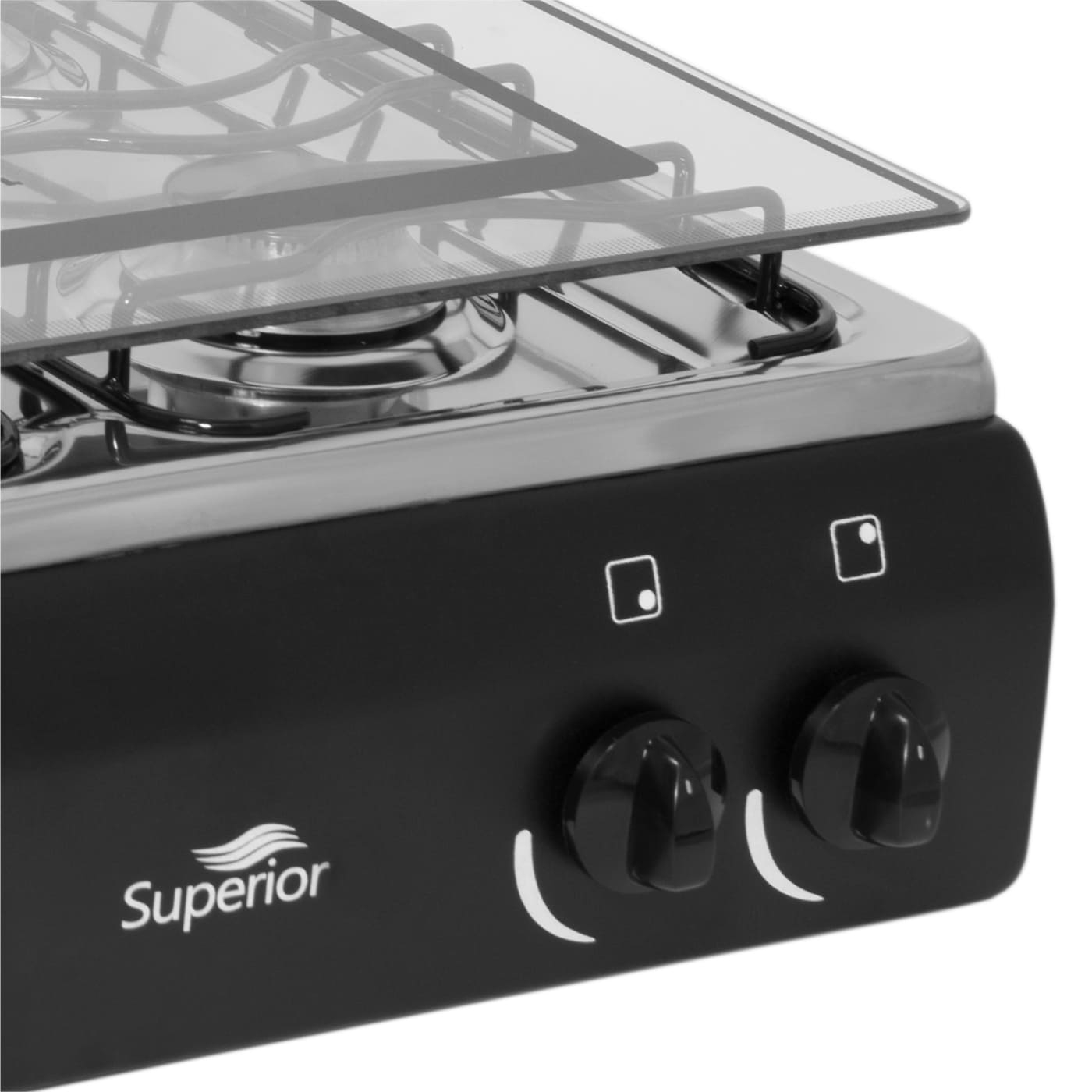 Estufa de Mesa SUPERIOR 4 Puestos Gas Natural 7054 Negro Estufa de Mesa SUPERIOR 4 Puestos Gas Natural 7054 Negro