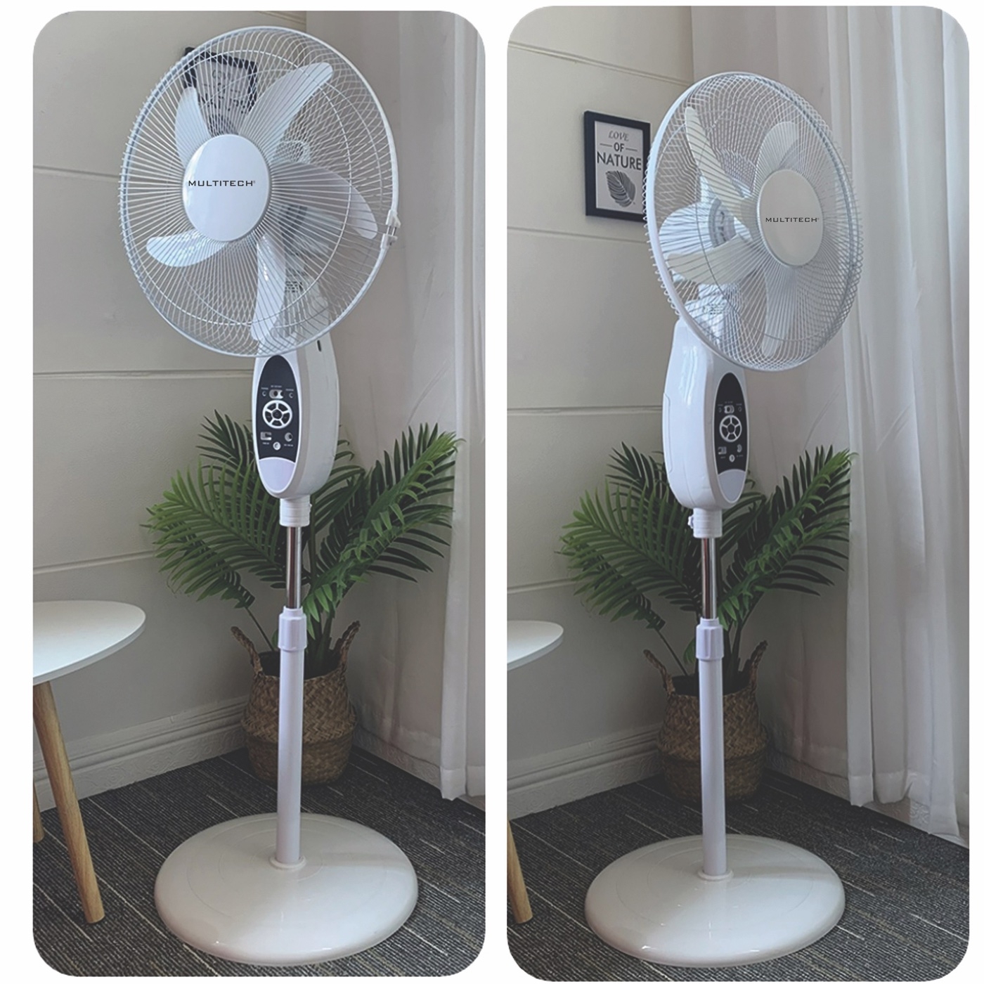 Ventilador de Piso MULTITECH MT-RFA1602 Recargable Blanco Ventilador de Piso MULTITECH MT-RFA1602 Recargable Blanco