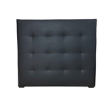 Cabecero TUKASA 160 x 120 cm Ecocuero Negro - " Cabecero TUKASA 160 x 120 cm Ecocuero Negro -