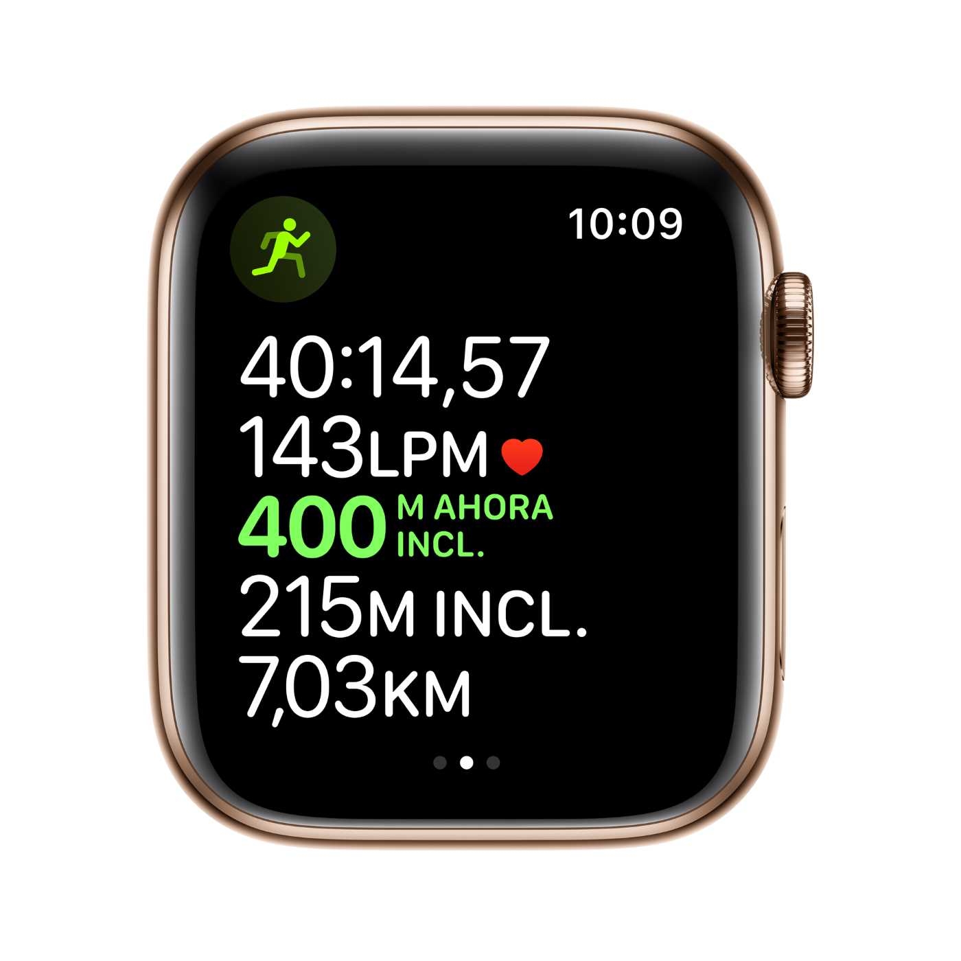 Apple Watch Series 5 + Cellular 44 mm Caja de Acero Inoxidable Oro, Pulsera Milanese Loop Oro