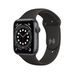 Apple Watch Series 6 de 44 mm Caja de Aluminio en Gris Espacial, Correa Deportiva Negra - 