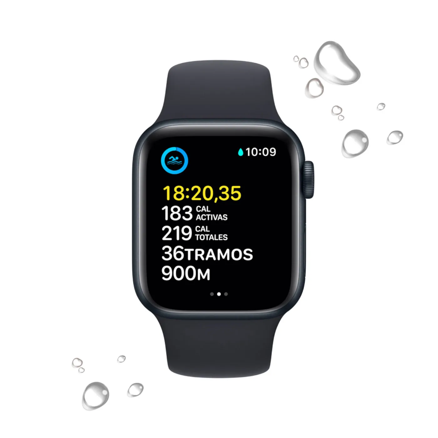Apple Watch SE GPS de 40 mm Caja de Aluminio en Azul Medianoche, Correa Deportiva en Azul Medianoche