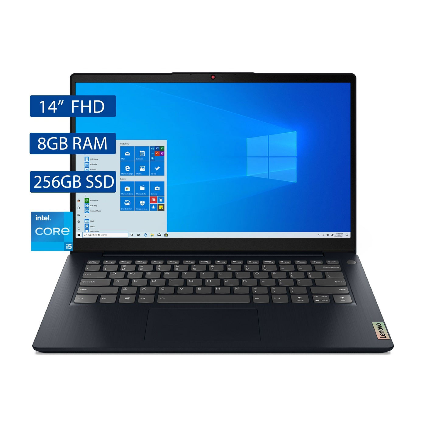 Computador Portátil LENOVO 14" Pulgadas IdeaPad 3 - Intel CI5 - RAM 8GB - Disco SSD 256GB - Azul
