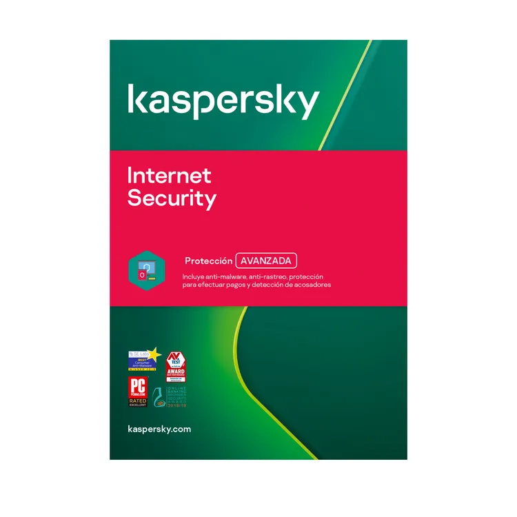 Pin Antivirus KASPERSKY Internet Security 3 dispositivos - 1 año