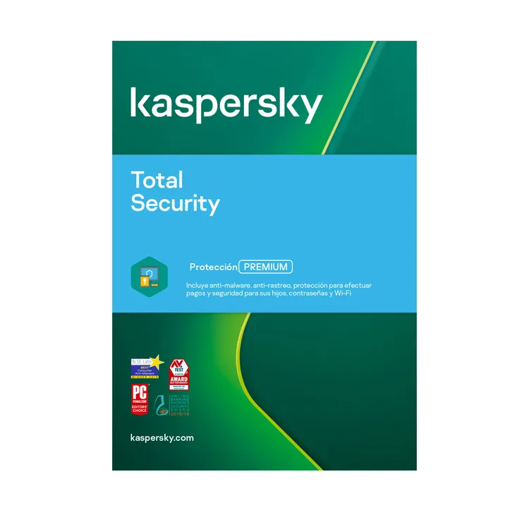 Pin Antivirus KASPERSKY Total Security 1 dispositivo - 1 año