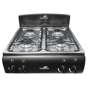 Estufa de Mesa SUPERIOR 4 Puestos Gas Natural 7053 Negro