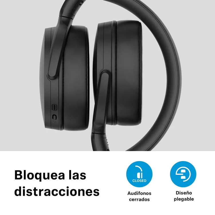 Audífonos de Diadema SENNHEISER Inalámbricos Bluetooth On Ear HD 350BT Negro