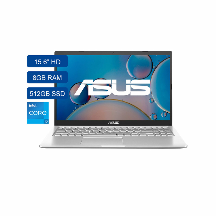 Computador Portátil ASUS 15,6" Pulgadas - X515EA - Intel Core i5 - RAM 8GB - Disco SSD 512 GB - Plateado