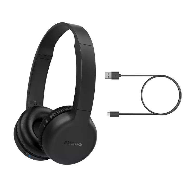 Audífonos de Diadema PHILLIPS Inalámbricos Bluetooth On Ear TAH1205 Negro