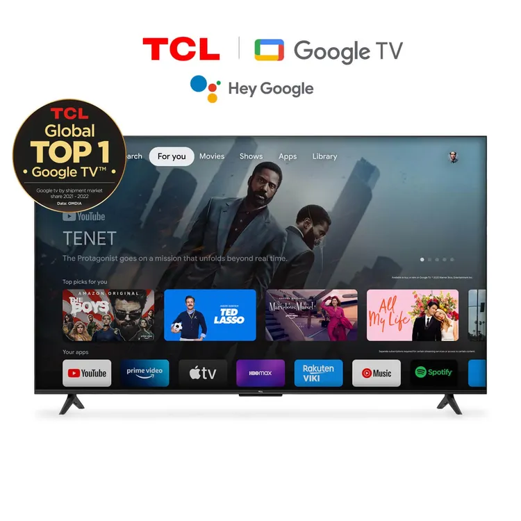 TV TCL 58" Pulgadas 147.32 cm 58P635 4K-UHD LED Smart TV Google