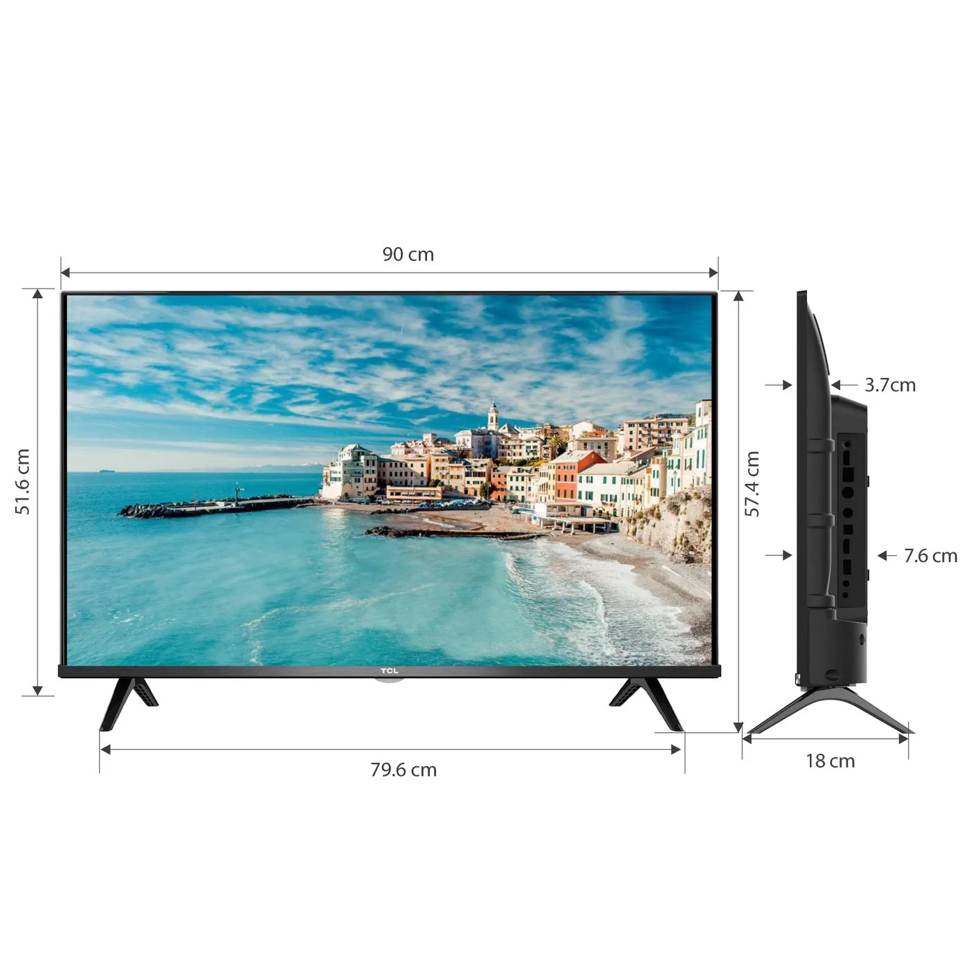 TV TCL 40" Pulgadas 102 cm 40S60A FHD LED Smart TV Android Android