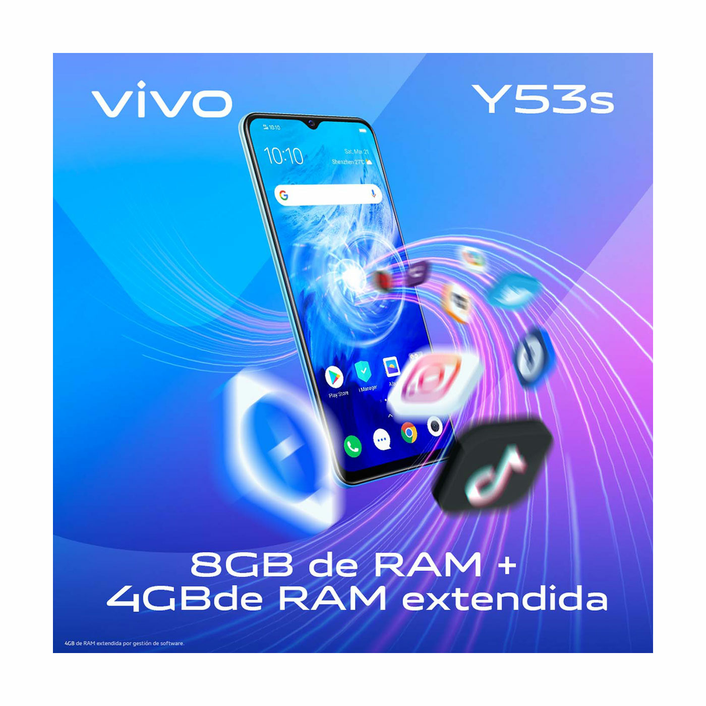 Celular VIVO Y53s 8GB+128GB Negro