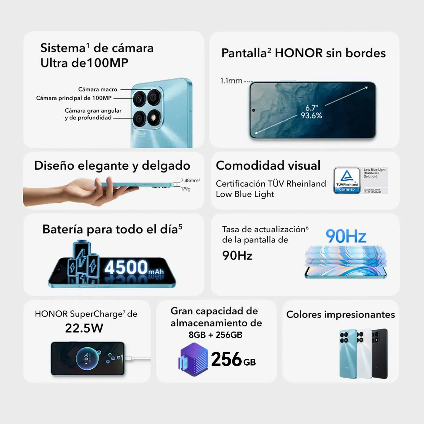 Celular HONOR X8A 256GB Azul