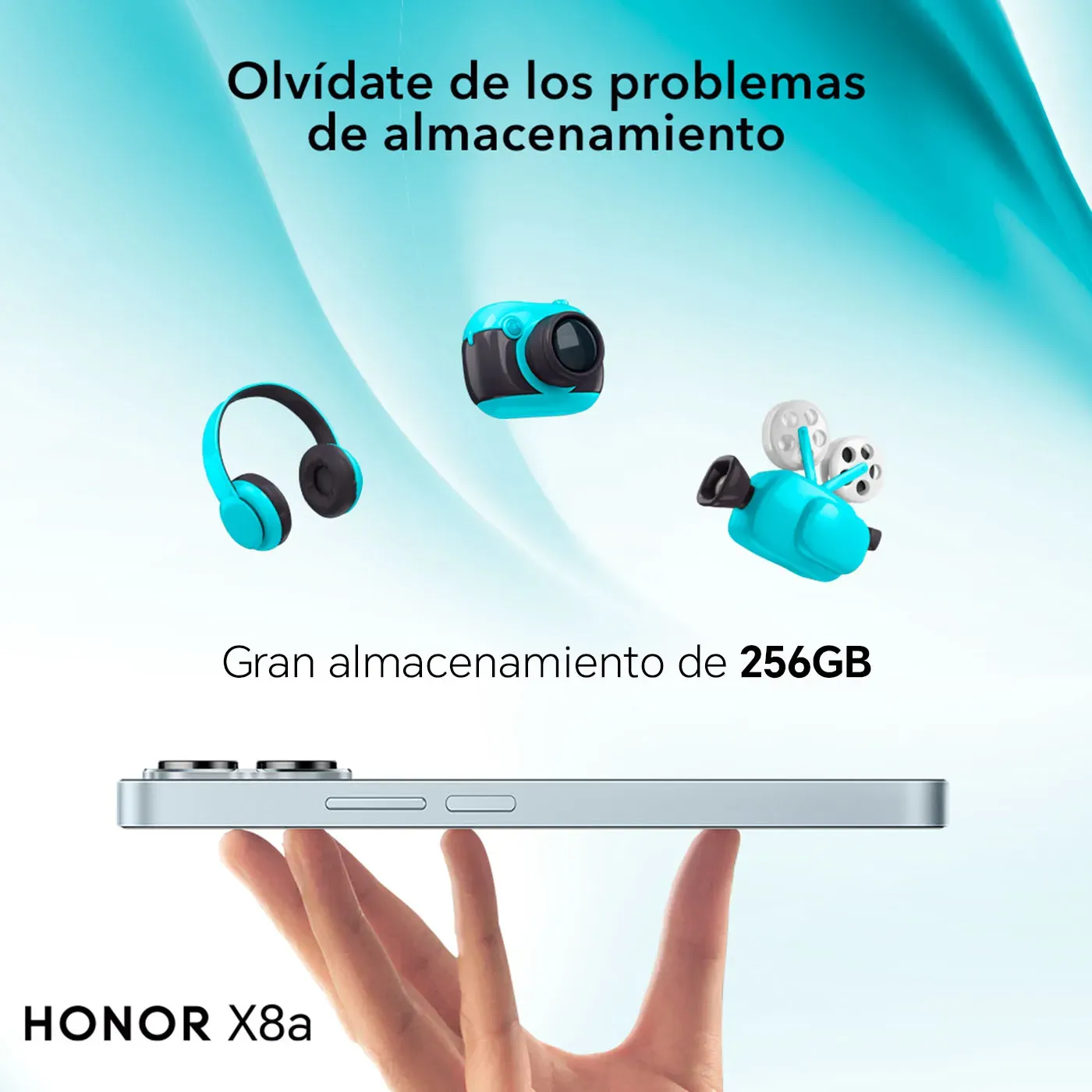 Celular HONOR X8A 256GB Plateado