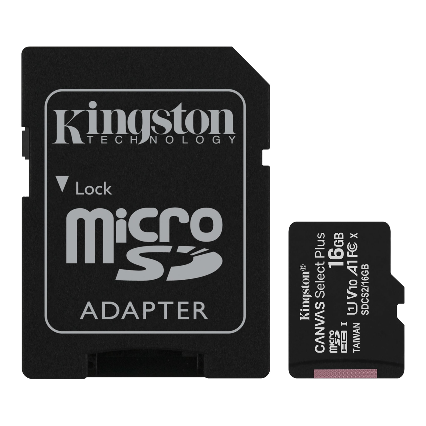 Memoria Micro SD KINGSTON 16GB + Adaptador Cl10