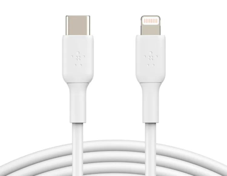 Cable BELKIN USB-C a Lightning 1.0 Metro Blanco