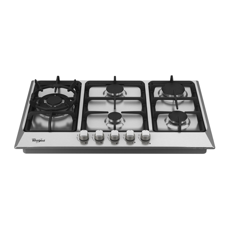Estufa de empotrar WHIRLPOOL 74Cms 5 Puestos Gas Propano WP3040S Gris Estufa de empotrar WHIRLPOOL 74Cms 5 Puestos Gas Propano WP3040S Gris