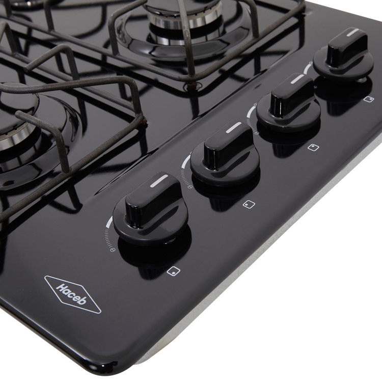 Estufa de empotrar HACEB 60cms 4 Puestos Gas Natural CG60-43ESM Negro Estufa de empotrar HACEB 60cms 4 Puestos Gas Natural CG60-43ESM Negro