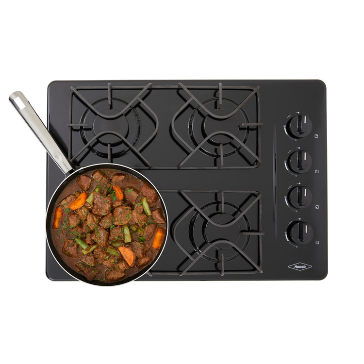 Estufa de empotrar HACEB 60cms 4 Puestos Gas Natural CG60-43ESM Negro Estufa de empotrar HACEB 60cms 4 Puestos Gas Natural CG60-43ESM Negro