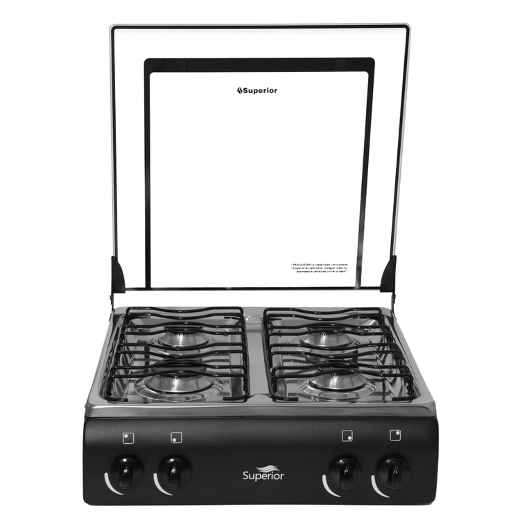 Estufa de Mesa SUPERIOR 4 Puestos Gas Natural 7054 Negro Estufa de Mesa SUPERIOR 4 Puestos Gas Natural 7054 Negro