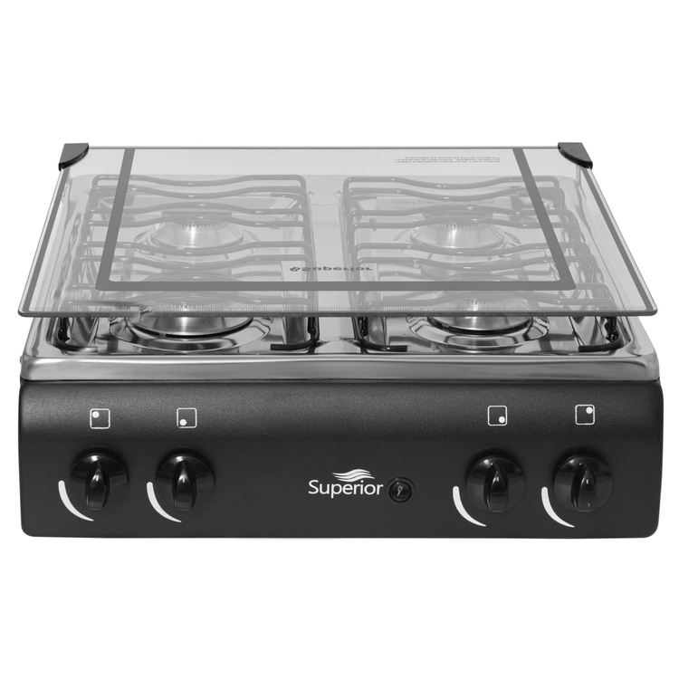 Estufa de Mesa SUPERIOR 4 Puestos Gas Natural 7054-1 Negro Estufa de Mesa SUPERIOR 4 Puestos Gas Natural 7054-1 Negro