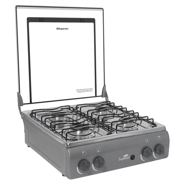 Estufa de Mesa SUPERIOR 4 Puestos Gas Natural 7054-1 Gris Estufa de Mesa SUPERIOR 4 Puestos Gas Natural 7054-1 Gris