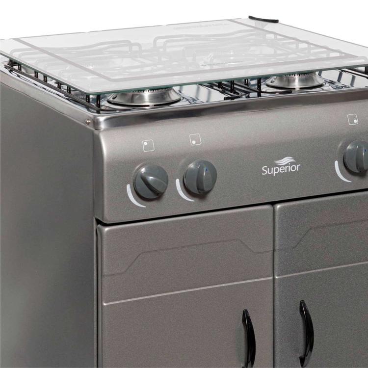 Estufa de Piso SUPERIOR 4 Puestos Gas Natural 7016-1 Gris Estufa de Piso SUPERIOR 4 Puestos Gas Natural 7016-1 Gris