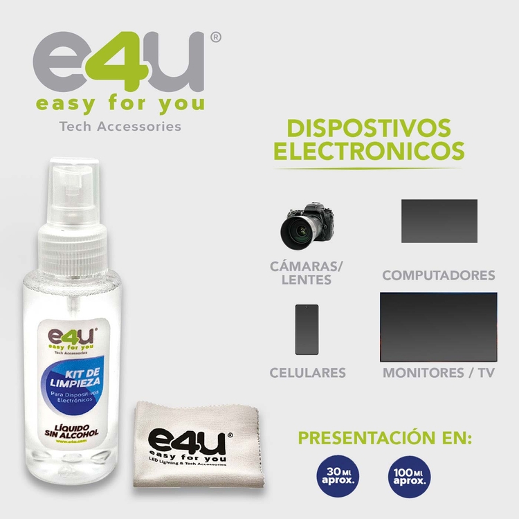 Kit de limpieza E4U con Paño de Microfibra