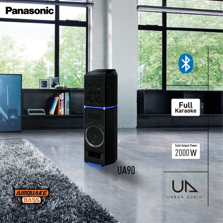 Minicomponente PANASONIC UA90 2000 Watts Negro Torre de Sonido