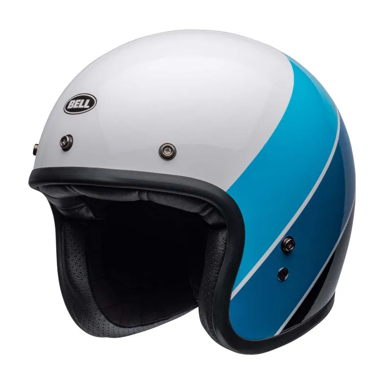 Casco Moto BELL Talla M Custom 500 Rif Blanco Azul