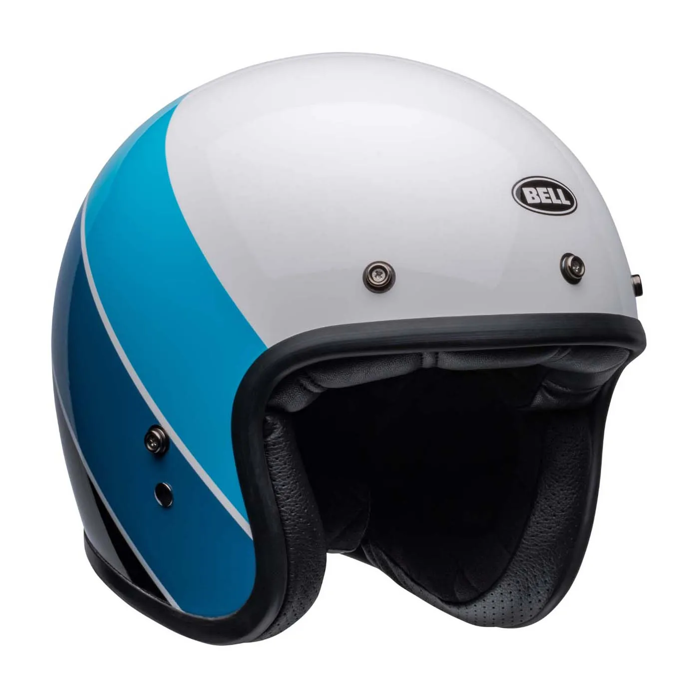 Casco Moto BELL Talla M Custom 500 Rif Blanco Azul