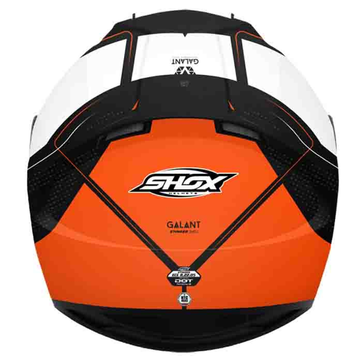 Casco Moto SHOX Talla M STINGER Galant Negro Naranja