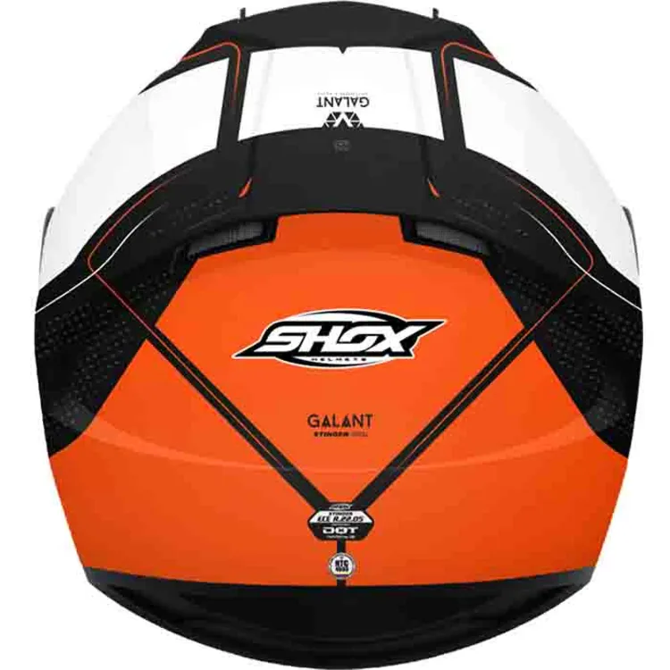 Casco Moto SHOX Talla L STINGER Galant Negro Naranja