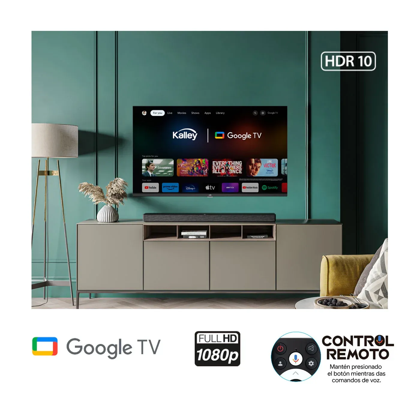 TV KALLEY 32" Pulgadas 81 cm K-GTV32FHD LED Smart TV Google