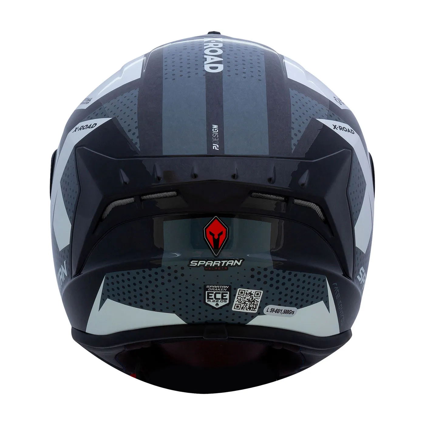 Casco Moto SPARTAN Draken X-Road Negro Brillo Talla L