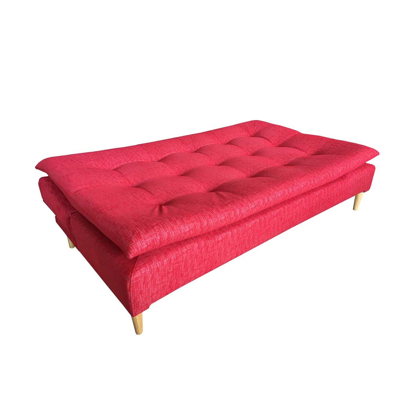 Sofá cama TUKASA Cadiz Microfibra Rojo