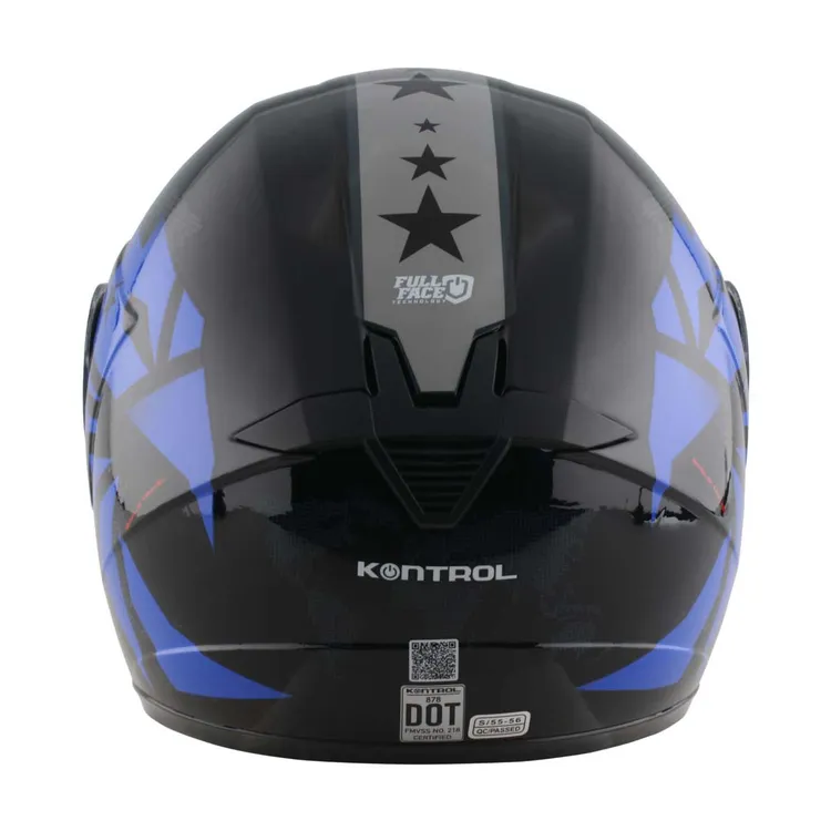 Casco Moto KONTROL 878 EagleTravel Negro Azul Talla XL